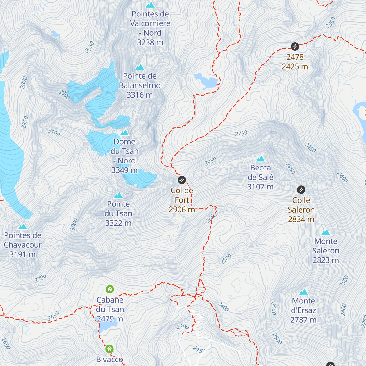 Bivacco Rivolta map