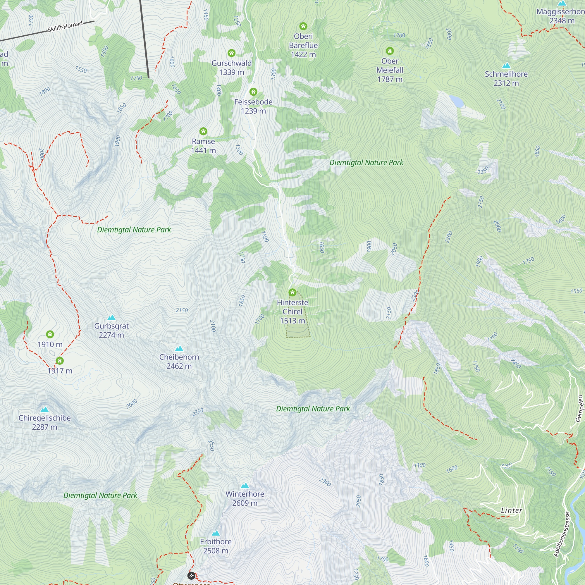 Hinterste Chirel map