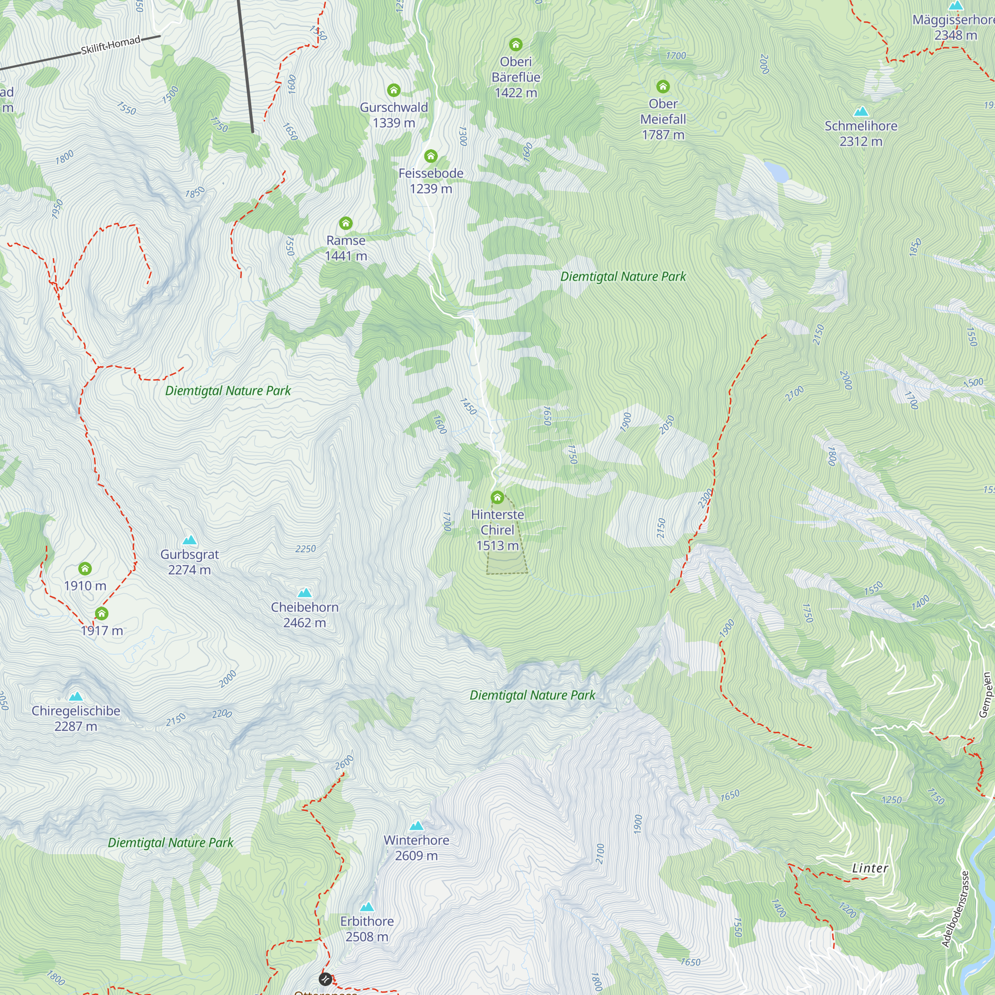 Hinterste Chirel map