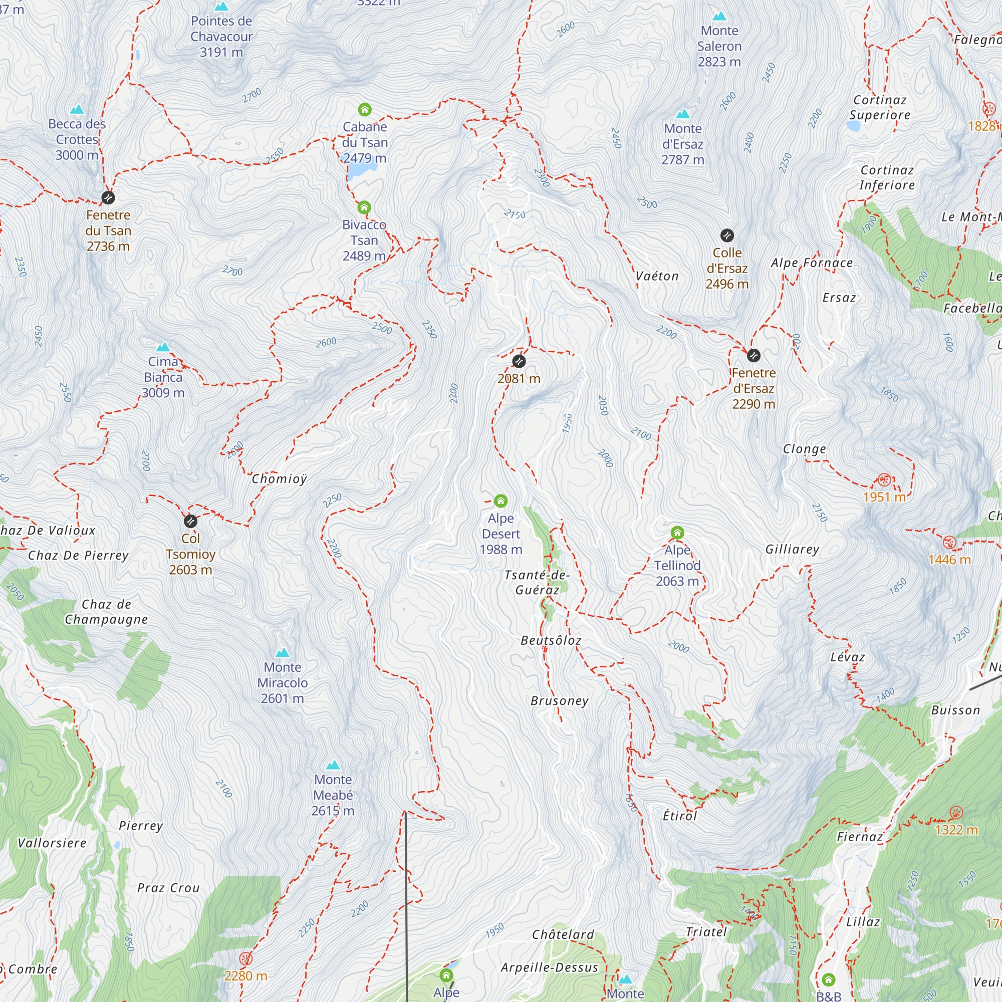 Alpe Desert map