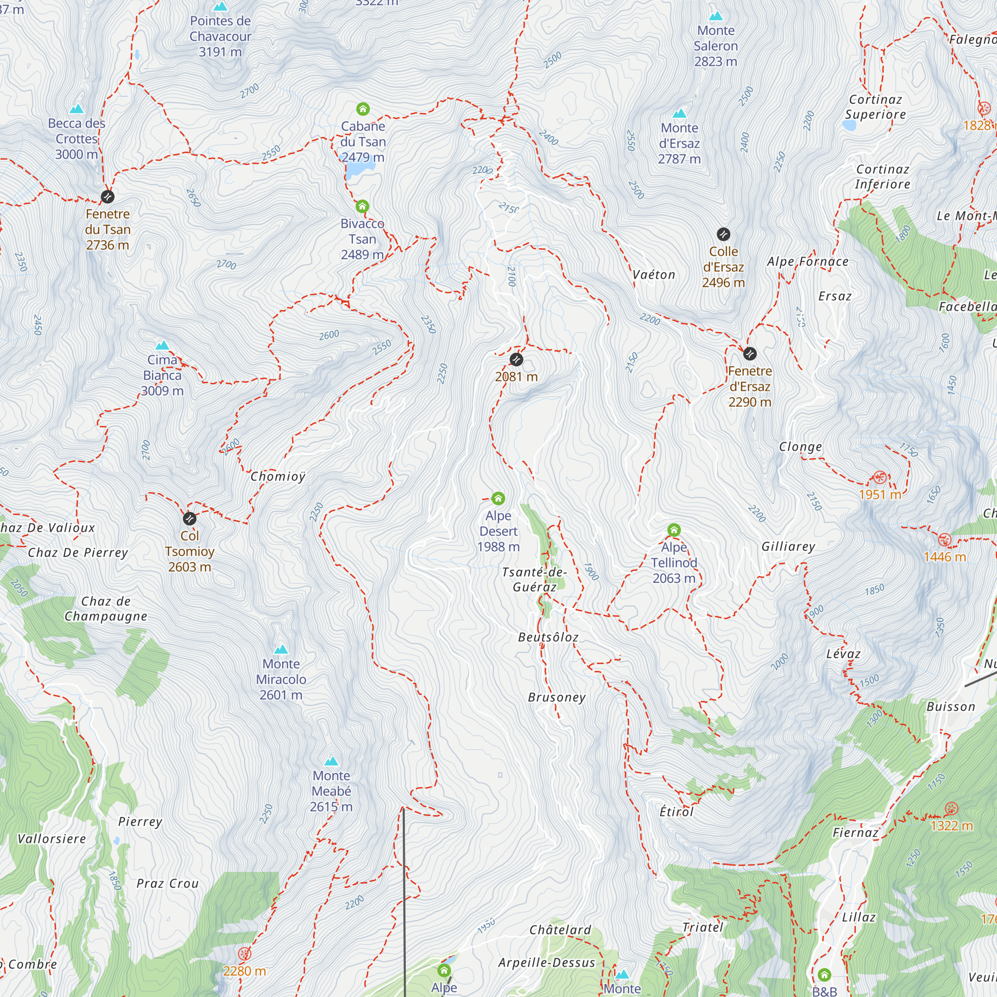 Alpe Desert map