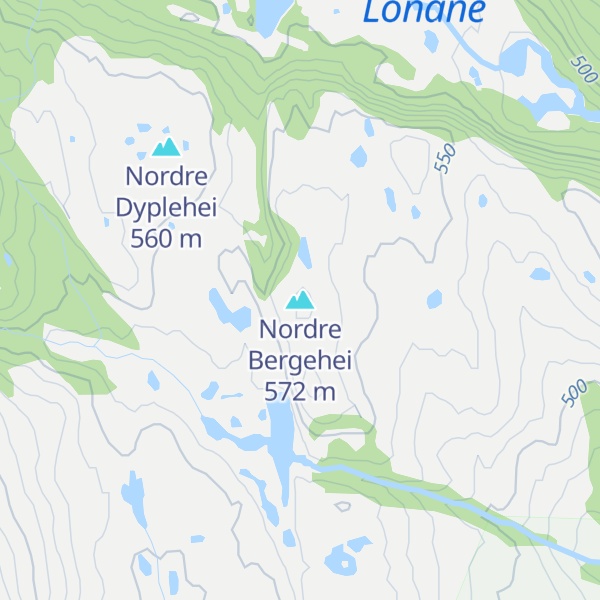 Map of Nordre Bergehei