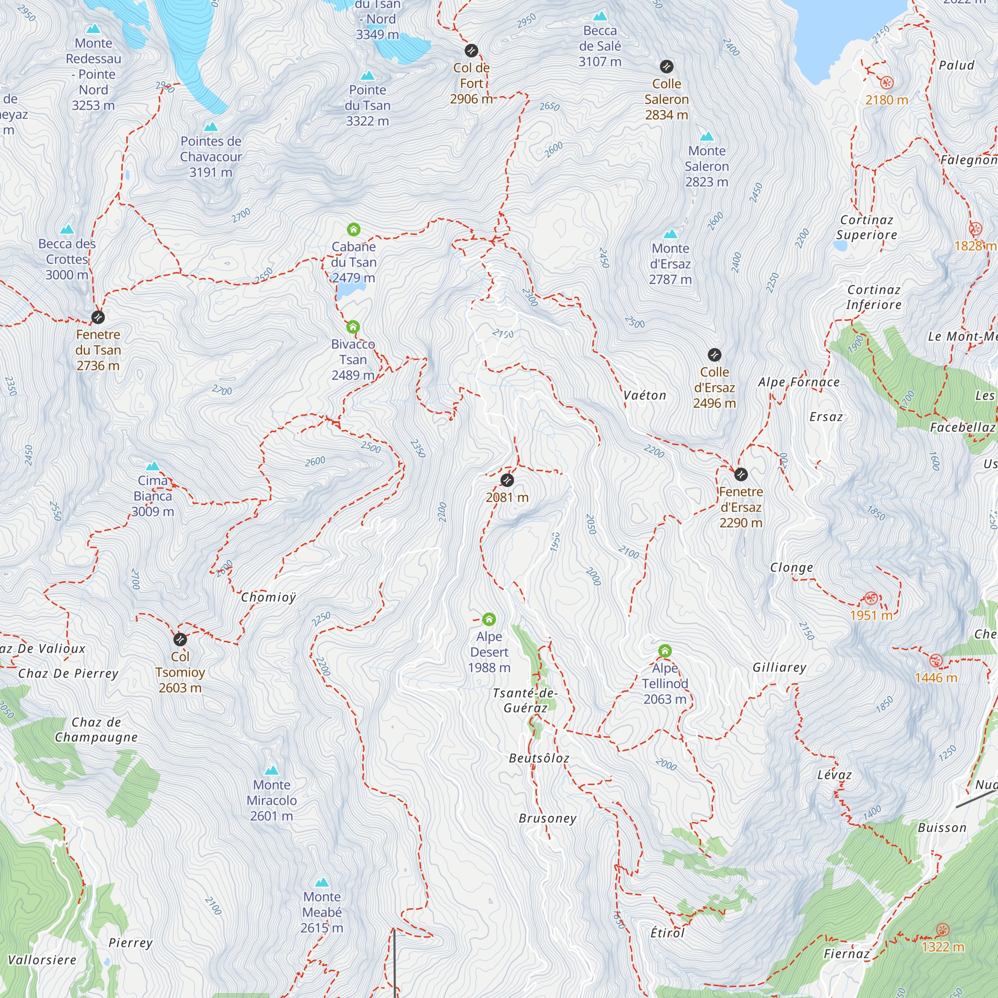 Cavaleneuntse map