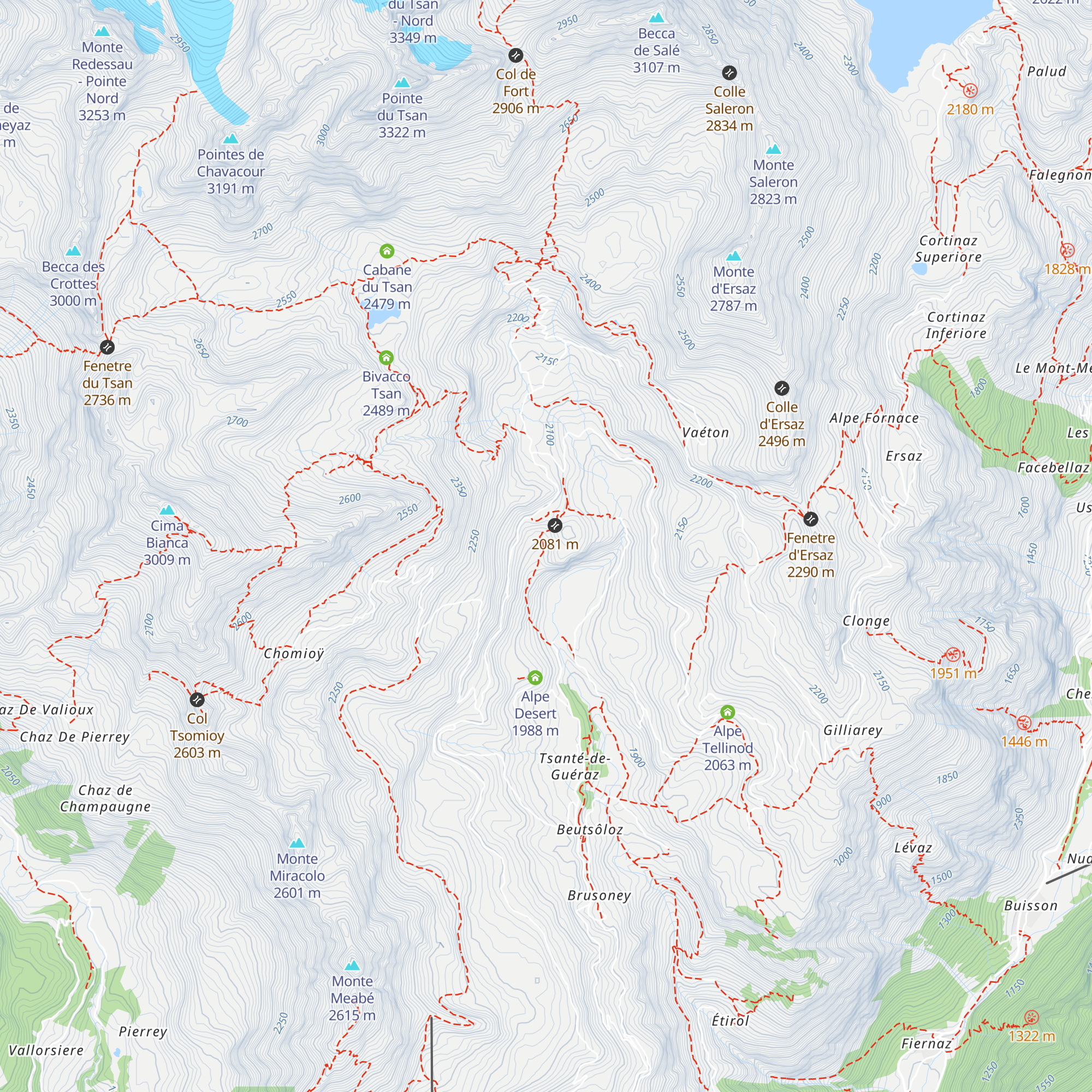 Cavaleneuntse map