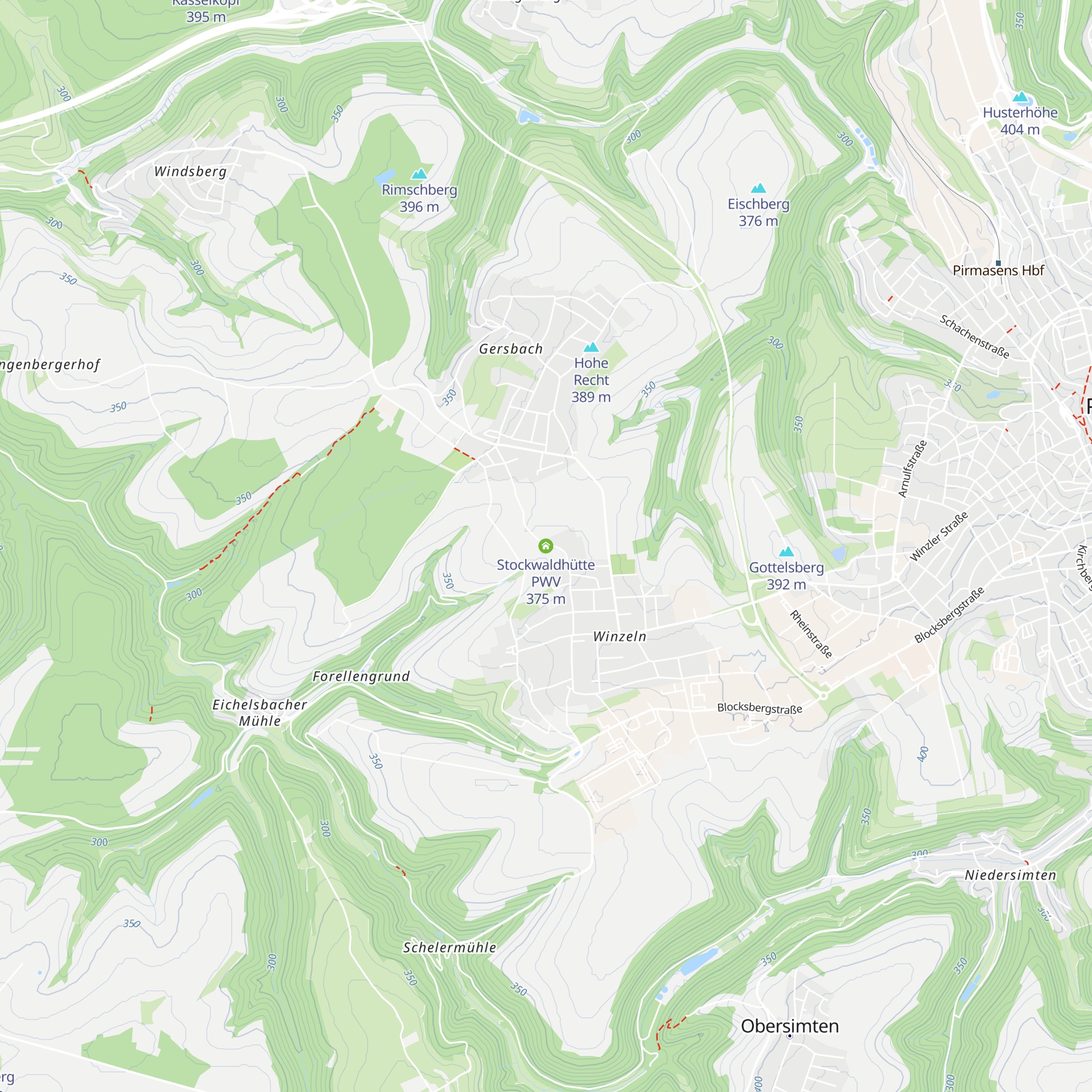 Stockwaldhütte PWV map