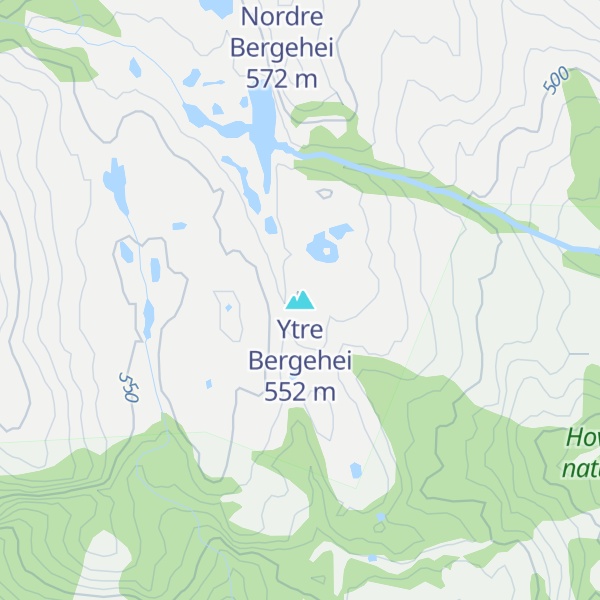 Map of Ytre Bergehei
