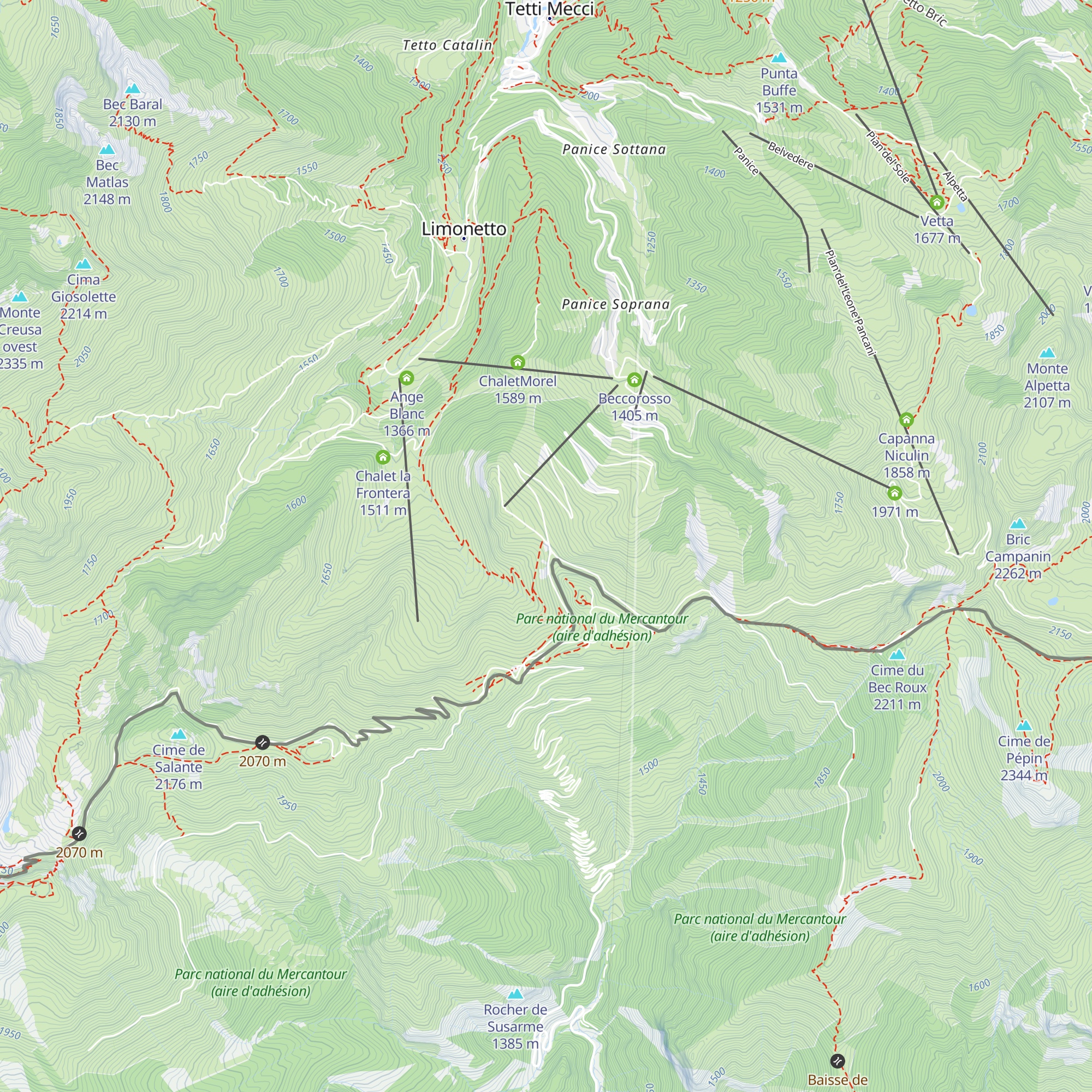 Chalet Le Marmotte map