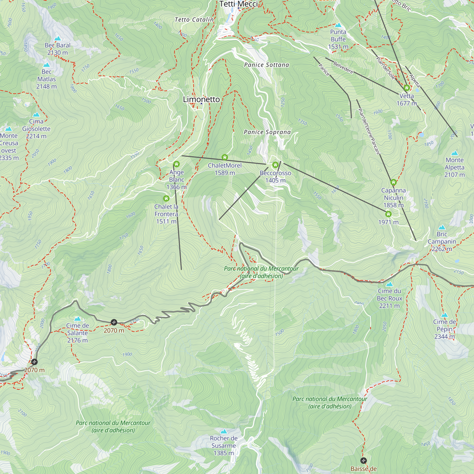 Chalet Le Marmotte map