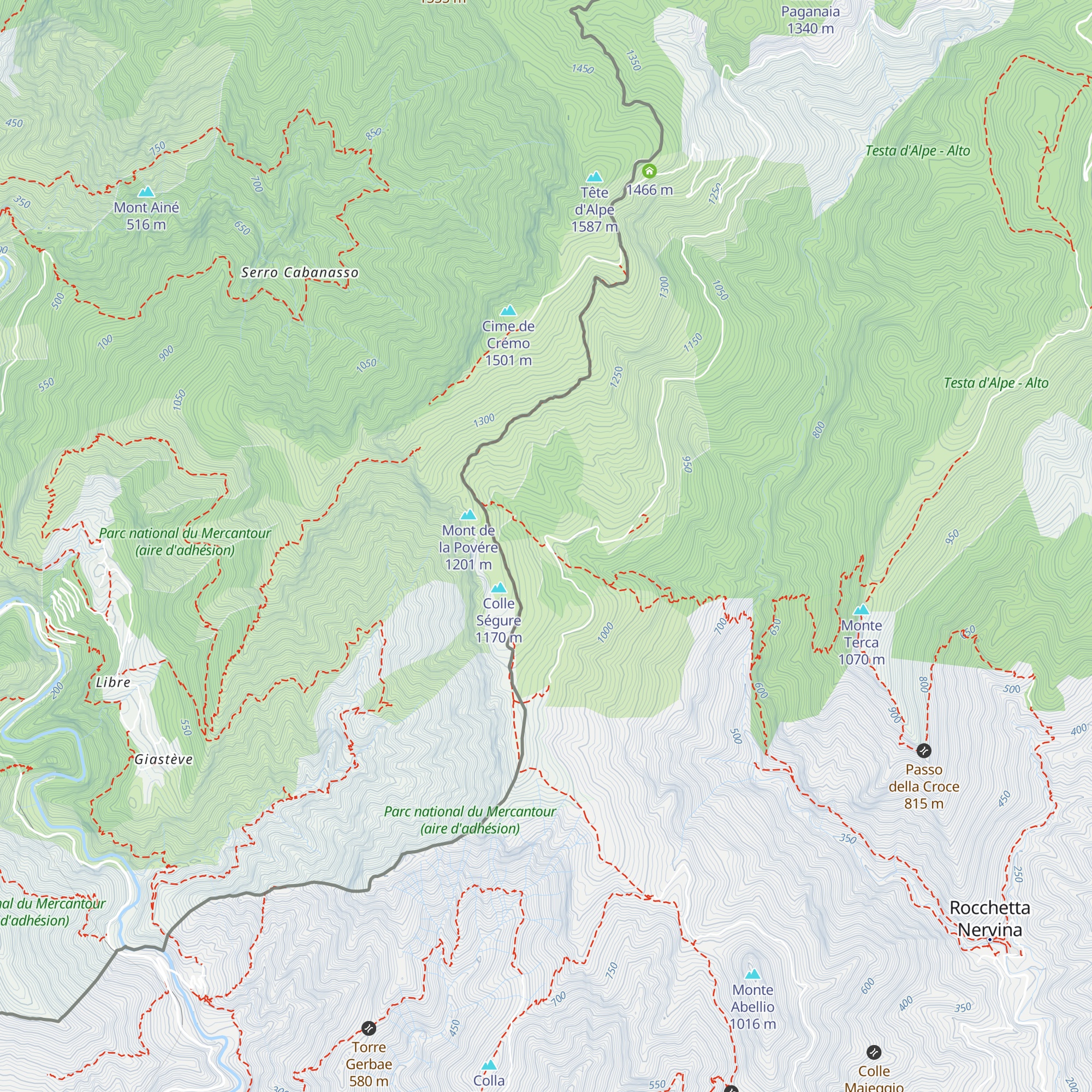 Rifugio Paù map