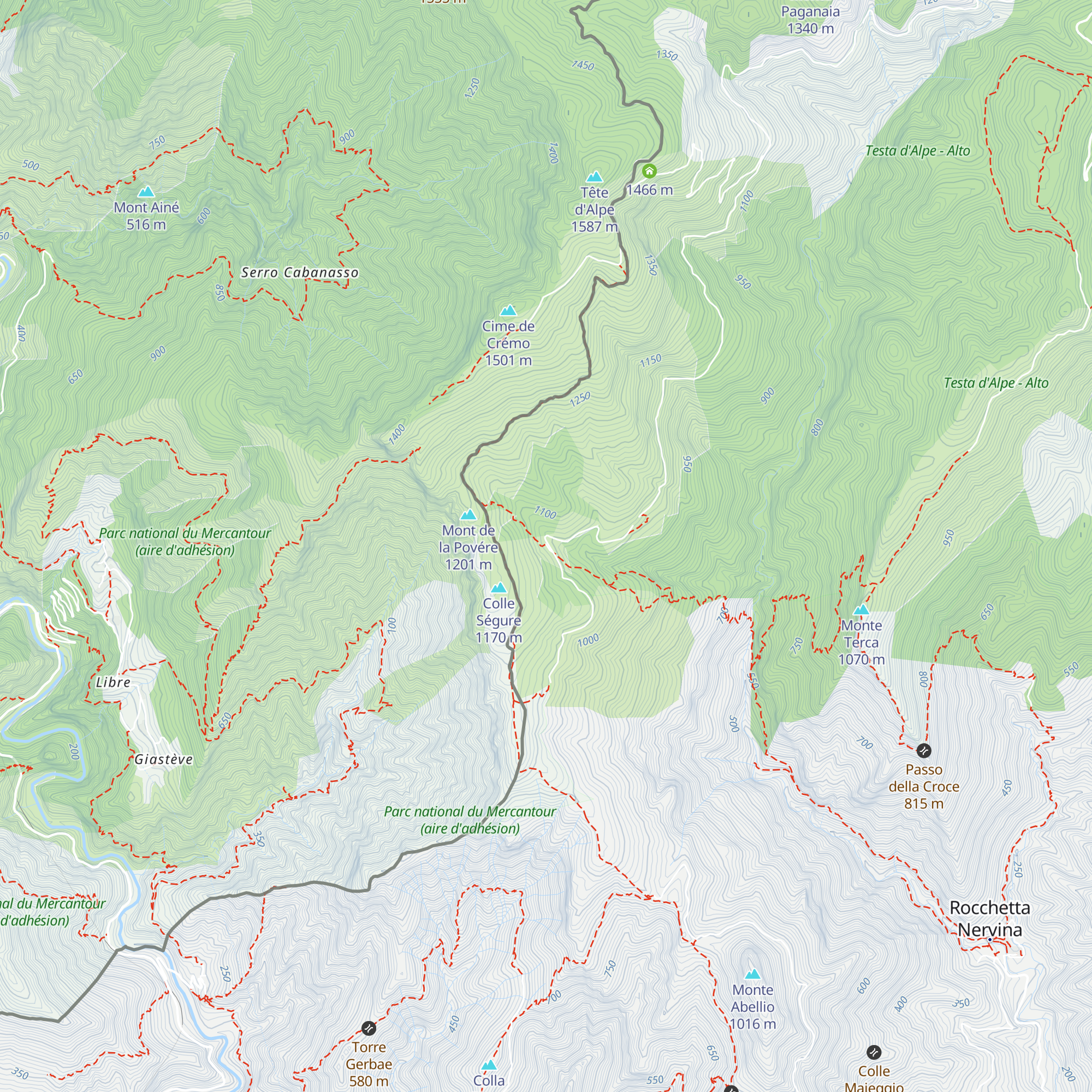 Rifugio Paù map