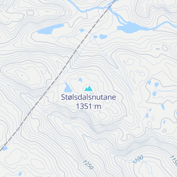 Map of Stølsdalsnutane