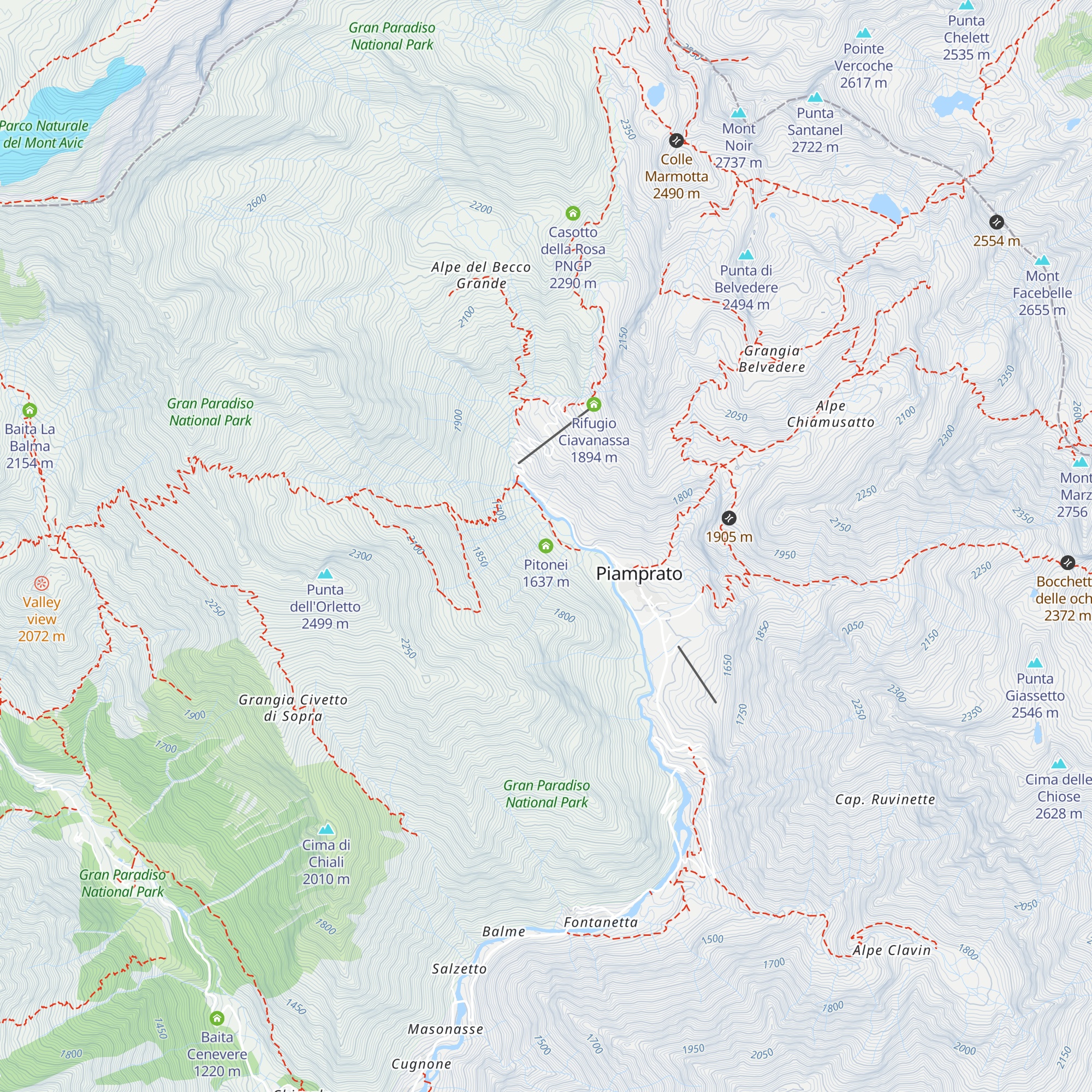 Pitonei map