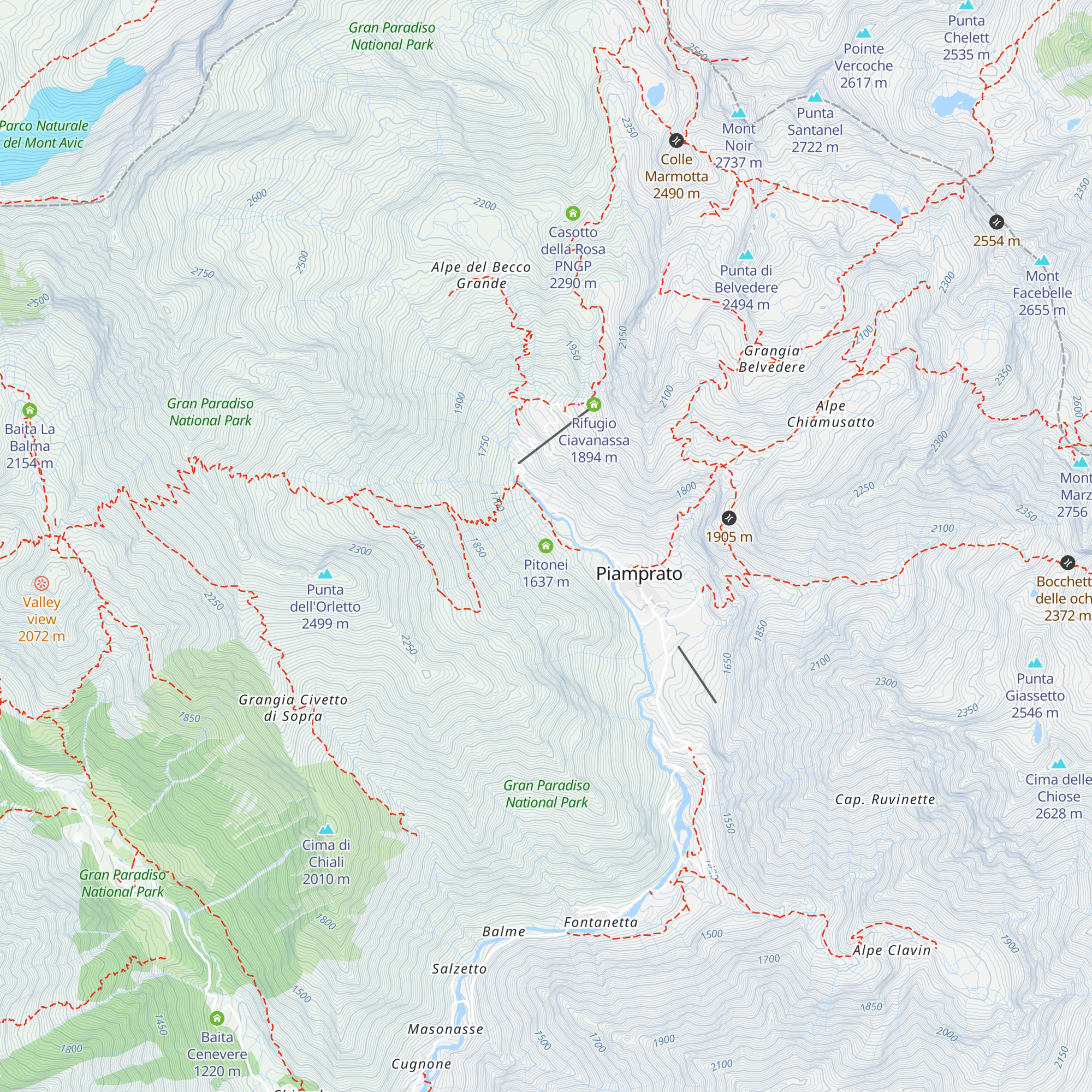 Pitonei map