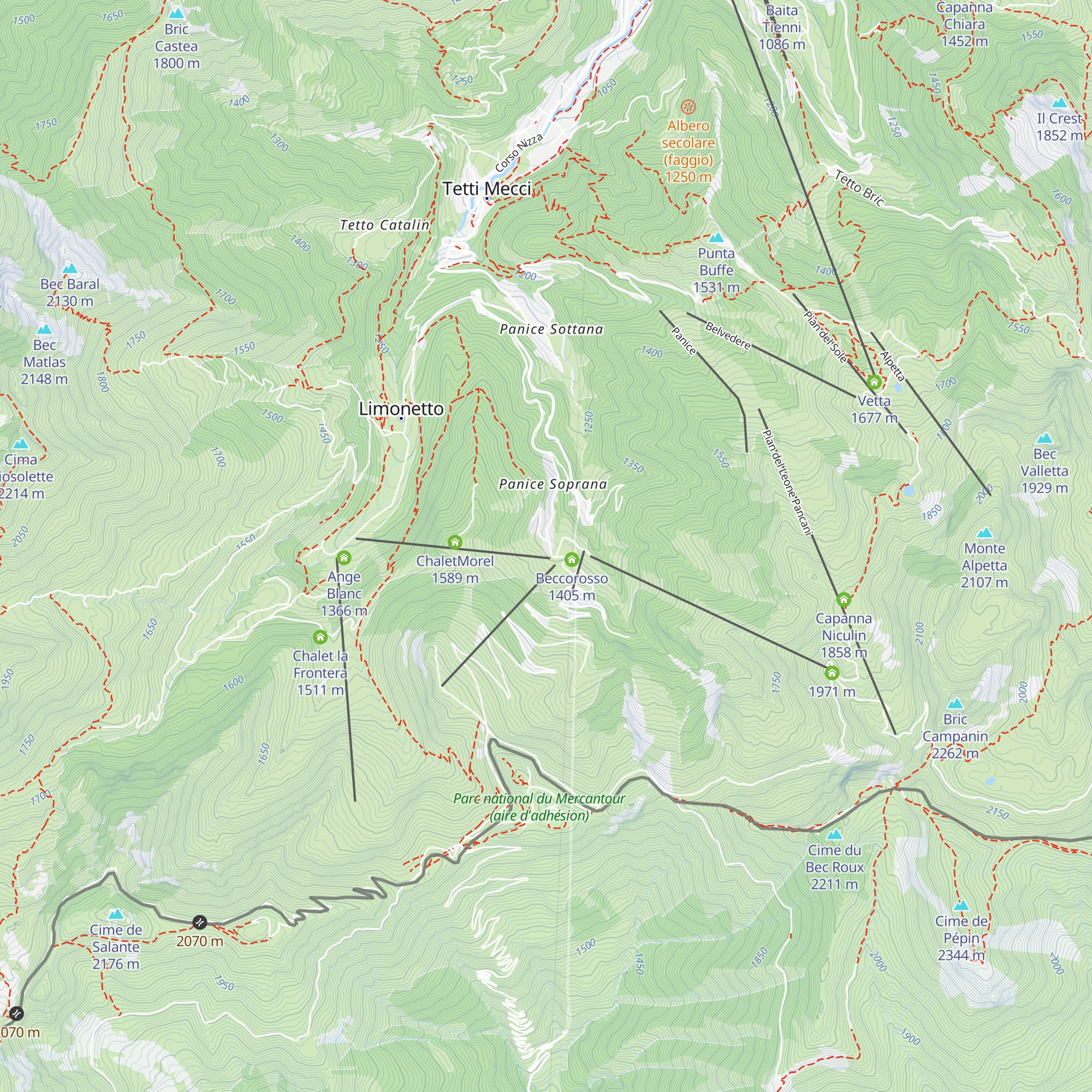 Chalet 1400 map