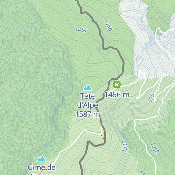 Map of Tête d'Alpe