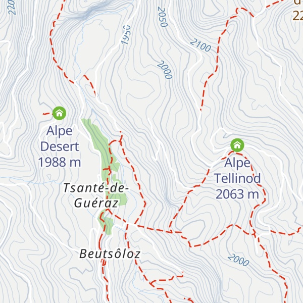 Map of Alpe Praz-Sec