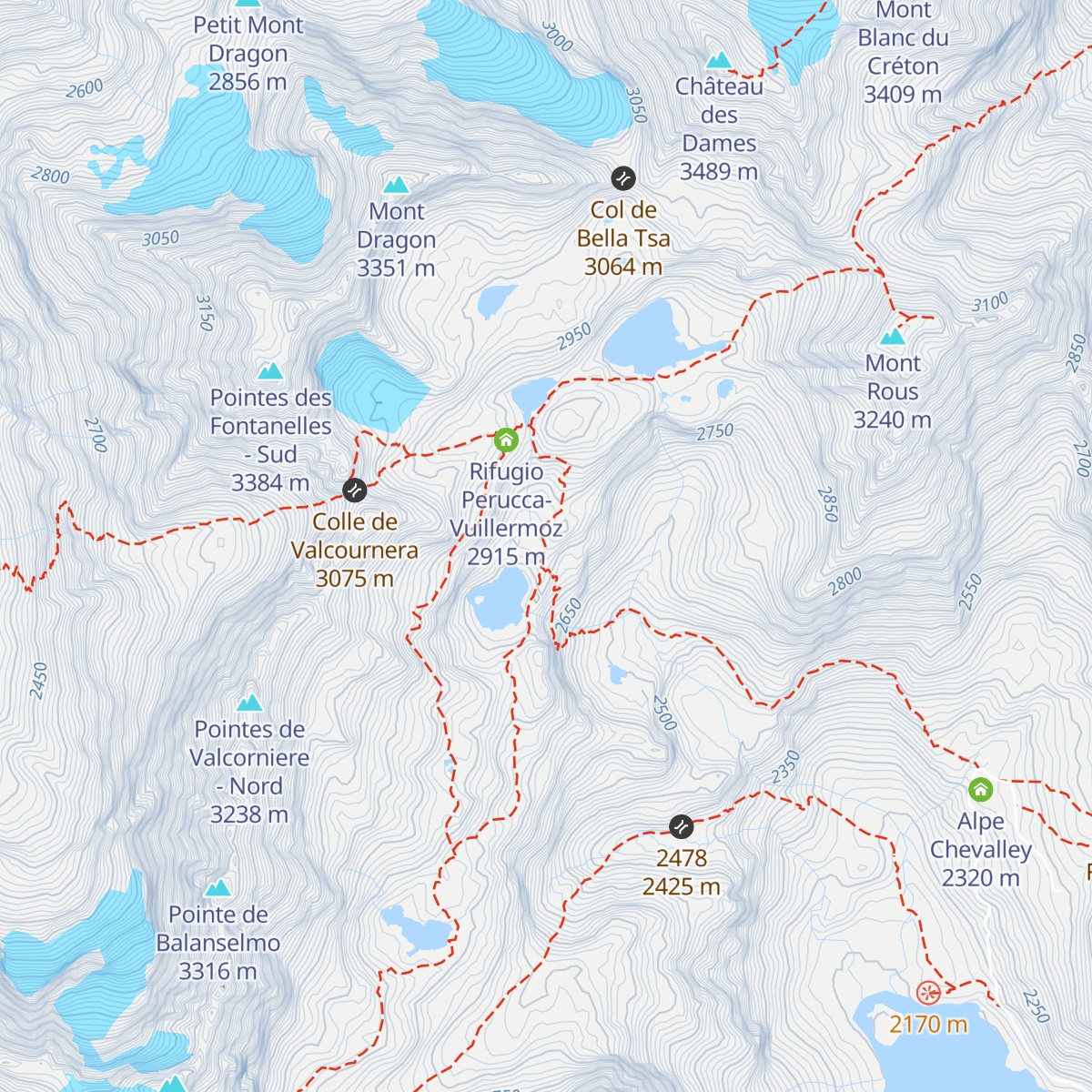 Bivacco Duccio Manenti map