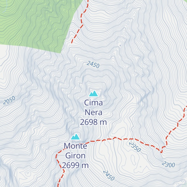 Map of Cima Nera