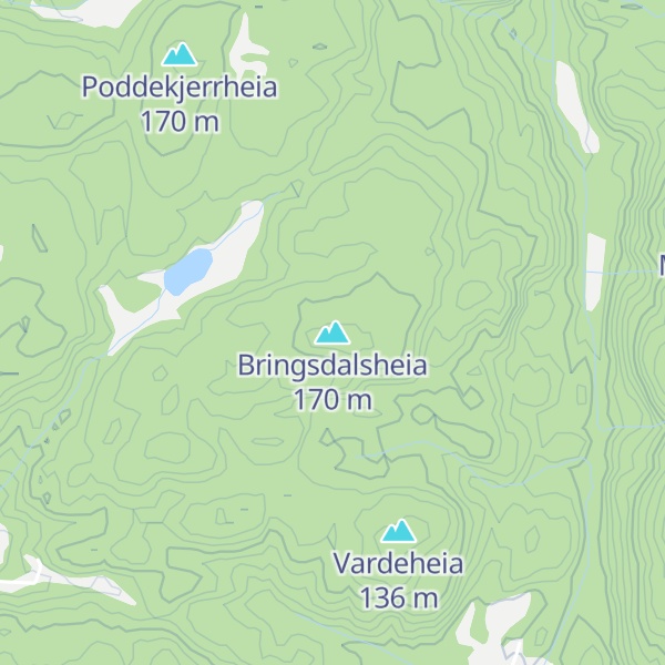Map of Bringsdalsheia