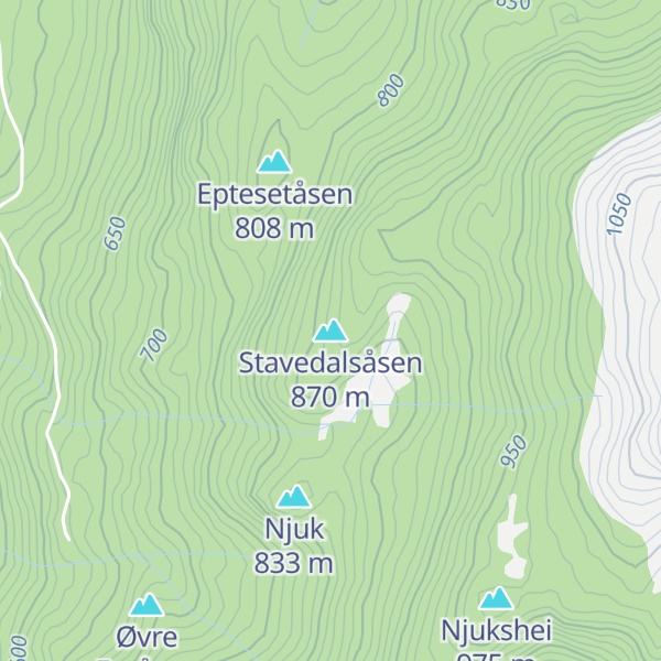 Map of Stavedalsåsen