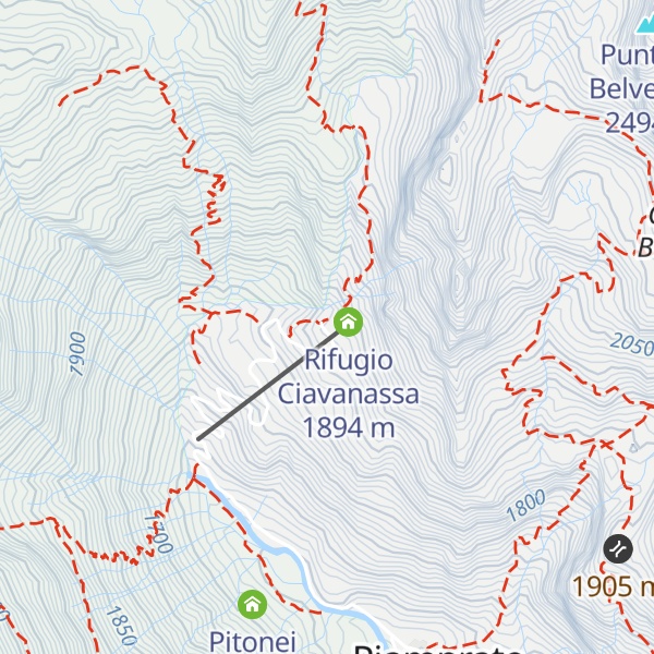 Map of Rifugio Ciavanassa