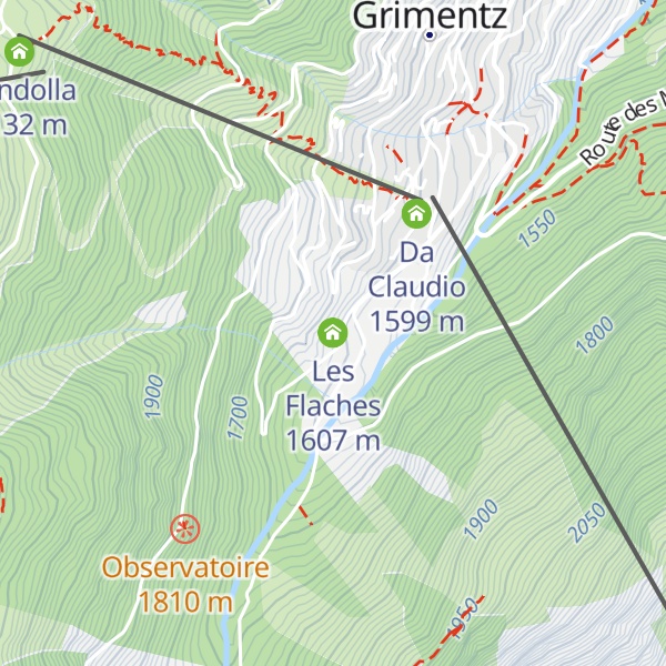 Map of Les Flaches