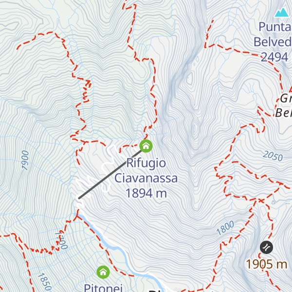 Map of Rifugio Ciavanassa
