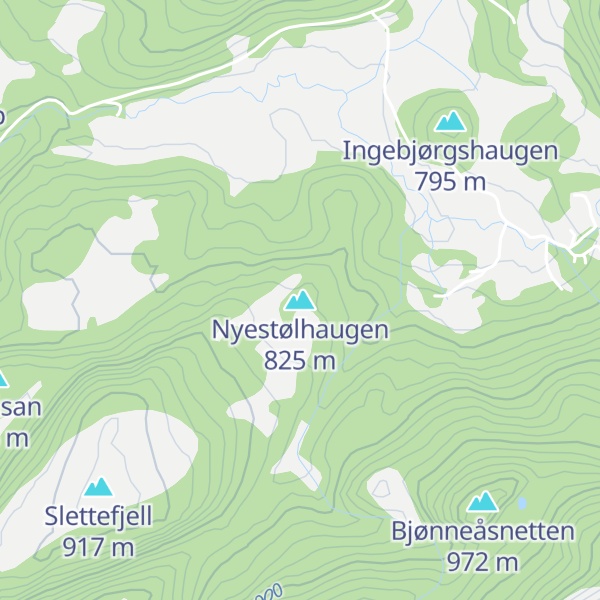 Map of Nyestølhaugen