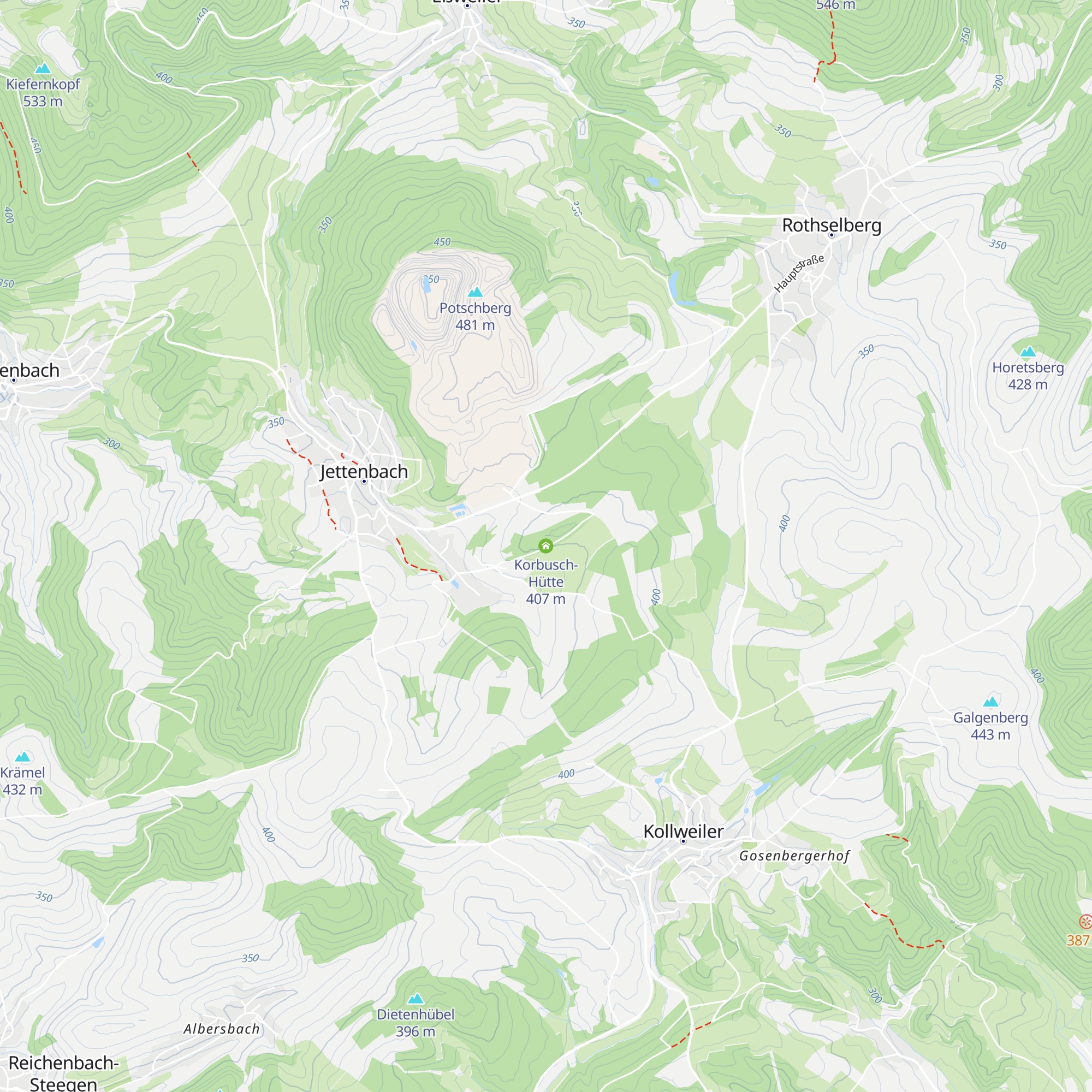 Korbusch-Hütte map
