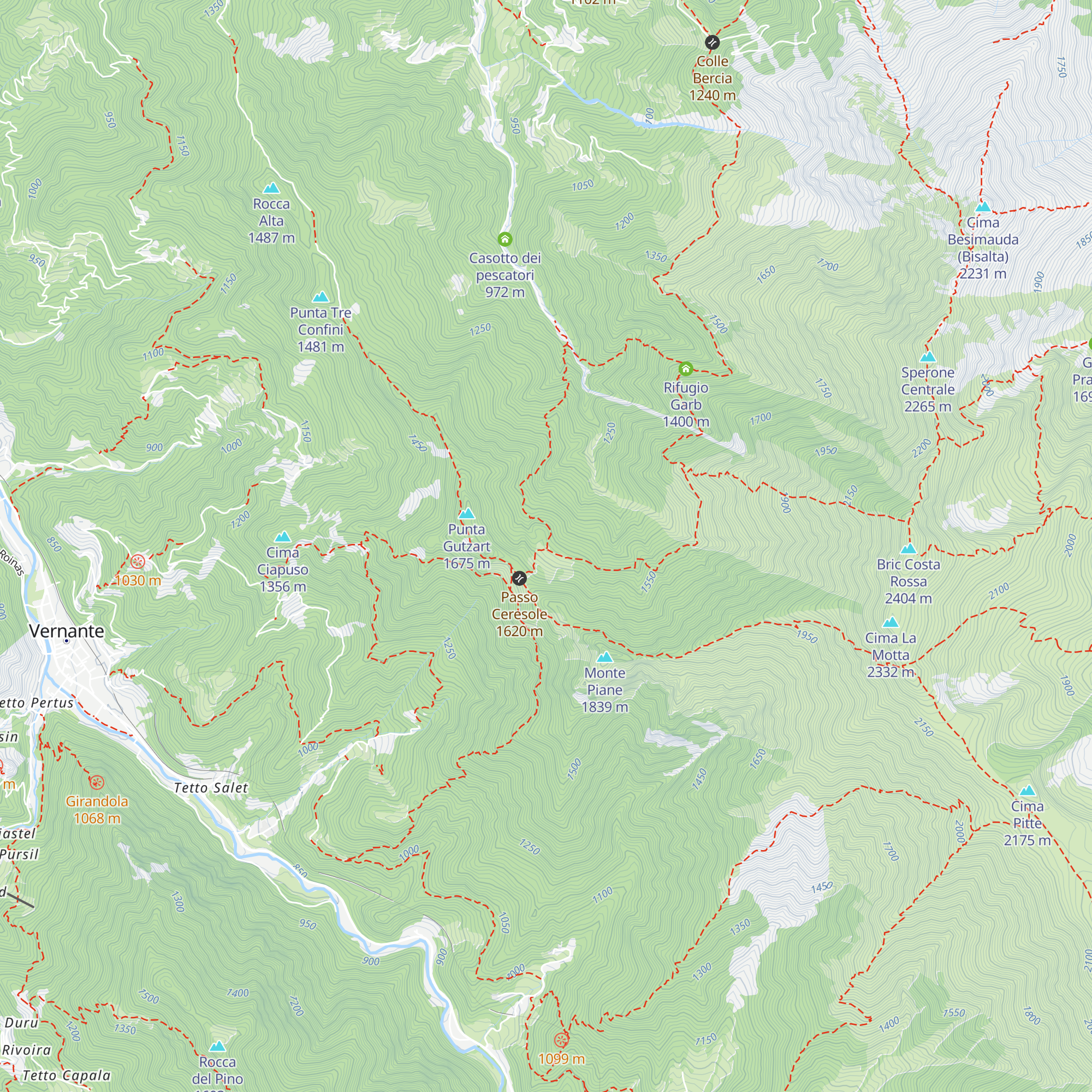 Rifugio Ceresole map