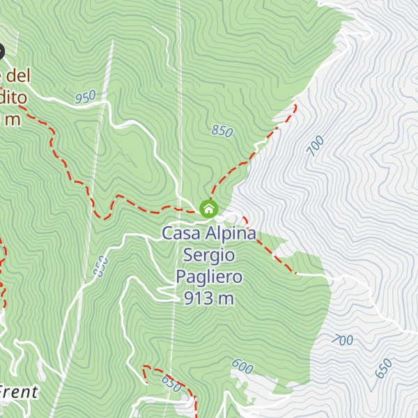 Map of Casa Alpina Sergio Pagliero