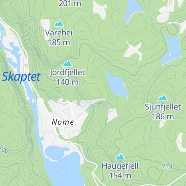 Map of Husefjellet
