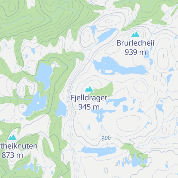Map of Fjelldraget