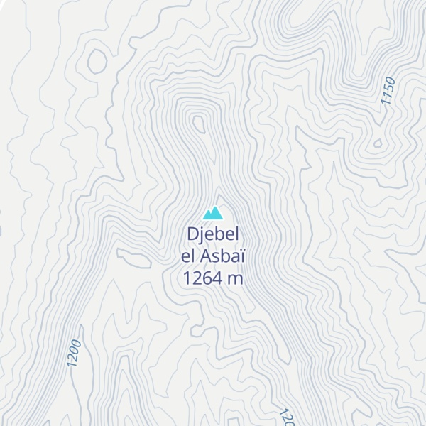 Map of Djebel el Asbaï