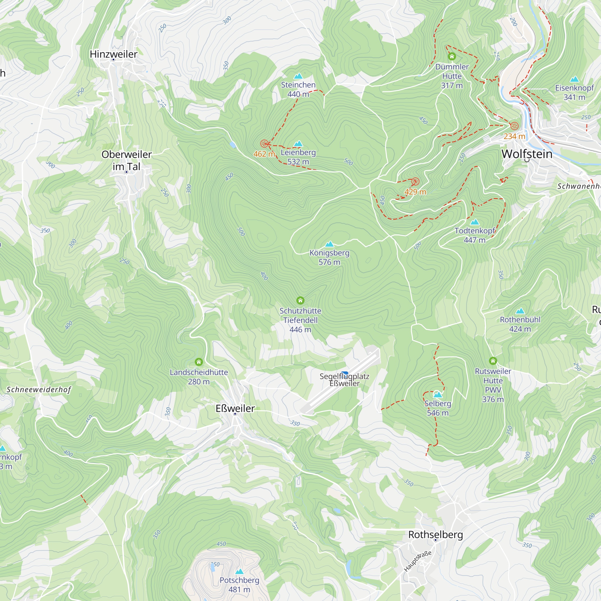 Schutzhütte Tiefendell map