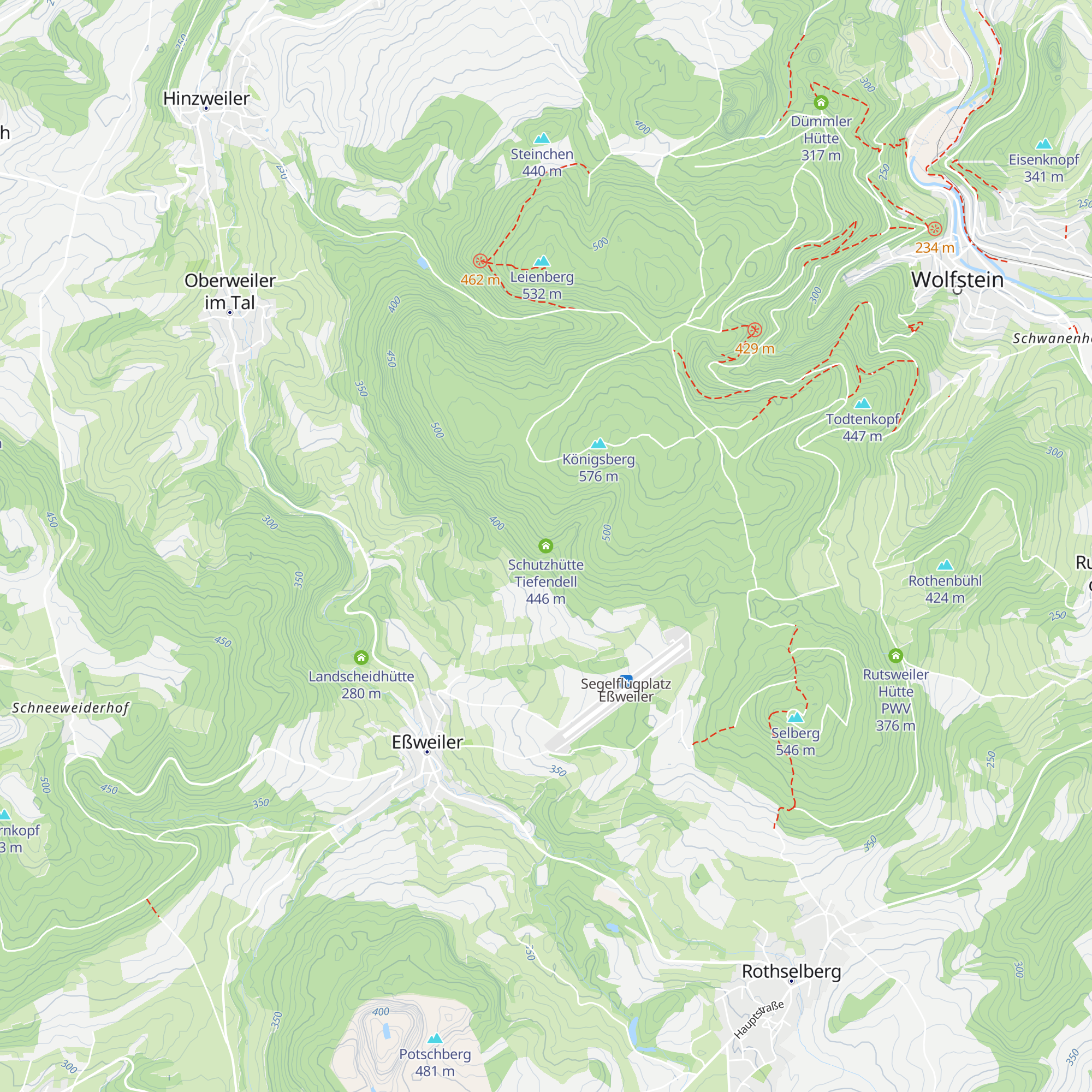 Schutzhütte Tiefendell map