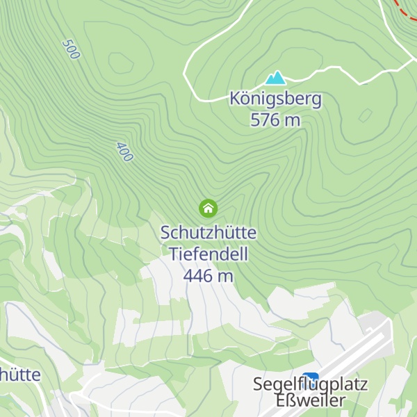 Map of Schutzhütte Tiefendell