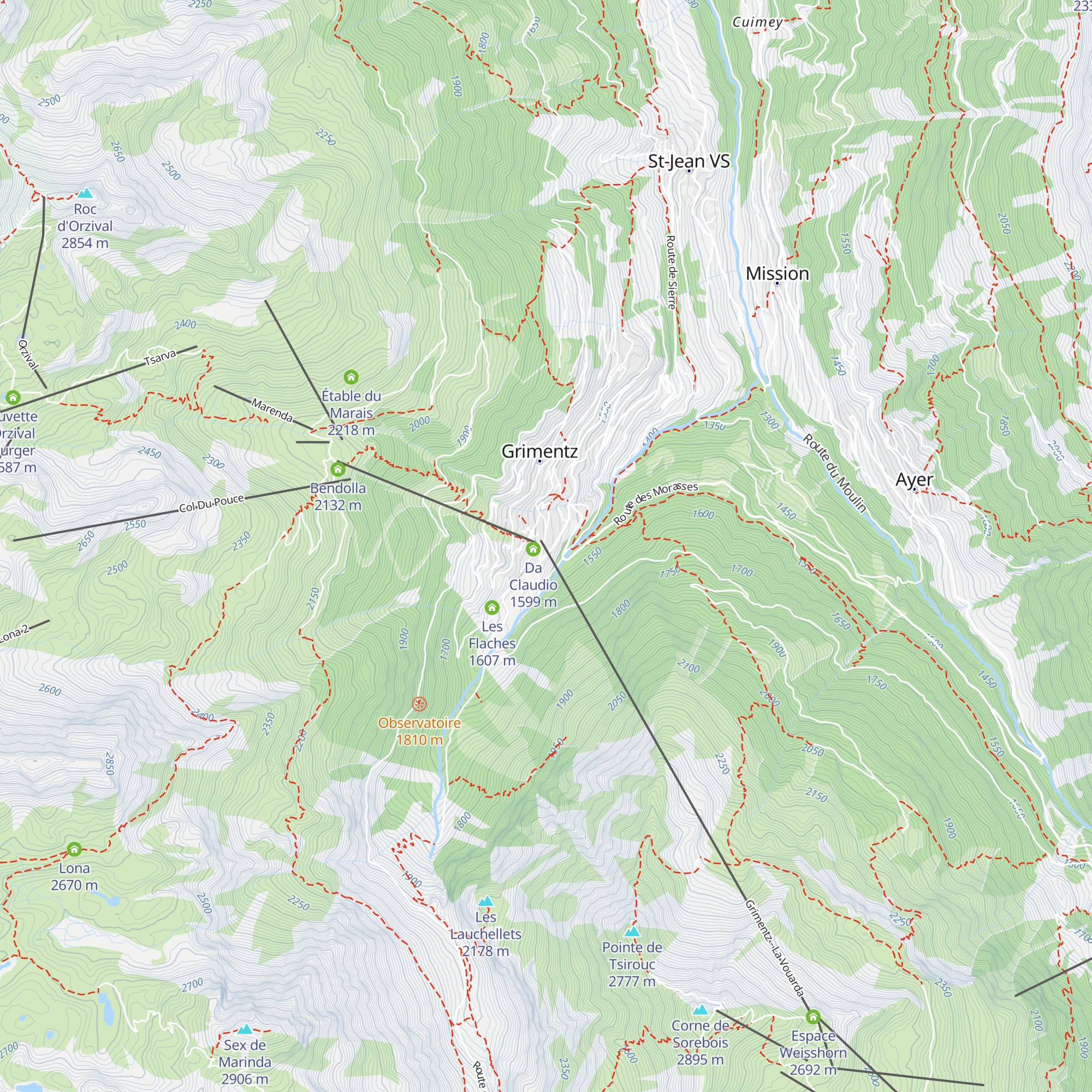 Flocons de Neige map