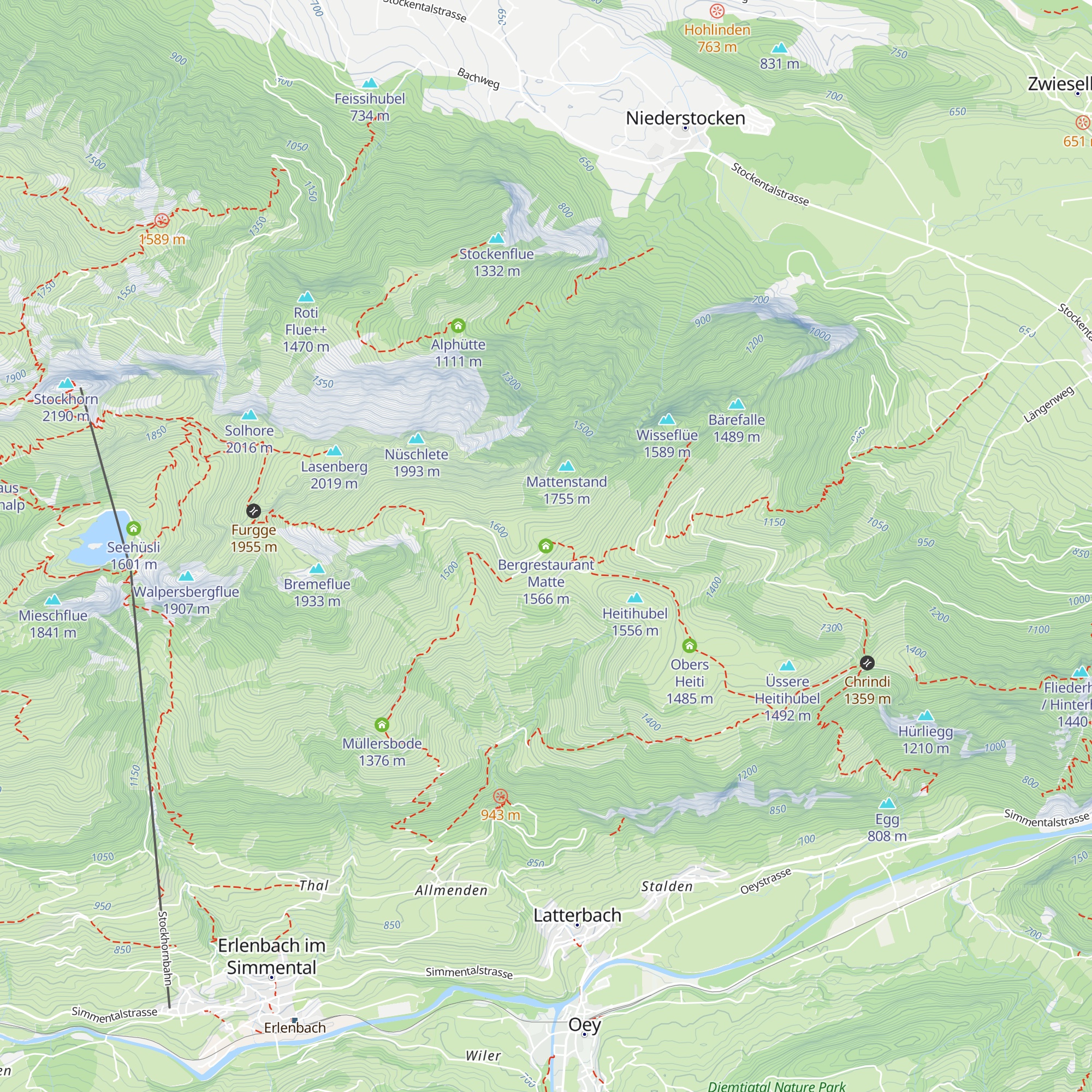 Bergrestaurant Matte map