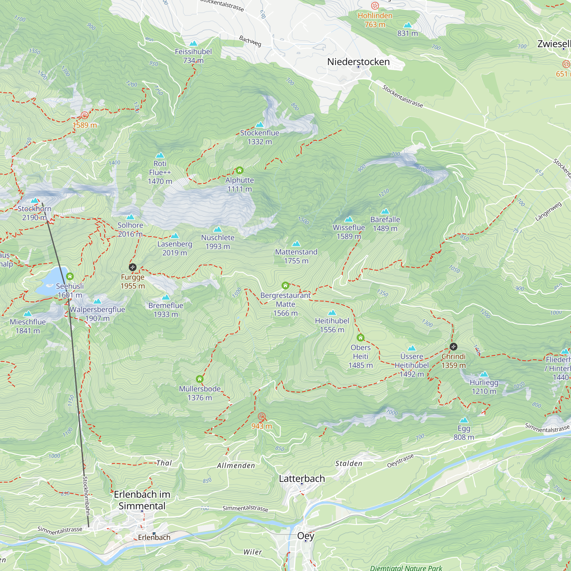 Bergrestaurant Matte map