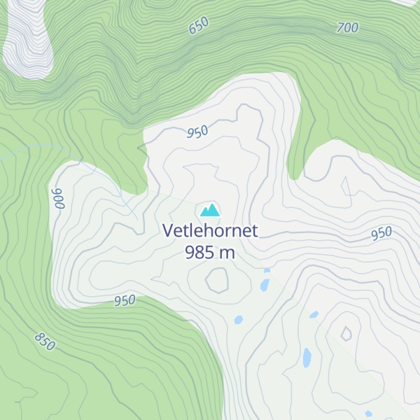 Map of Vetlehornet