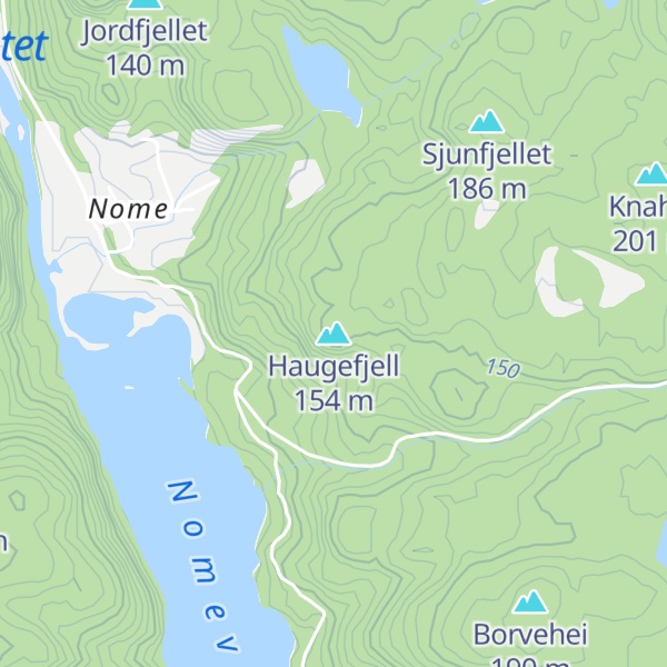 Map of Haugefjell