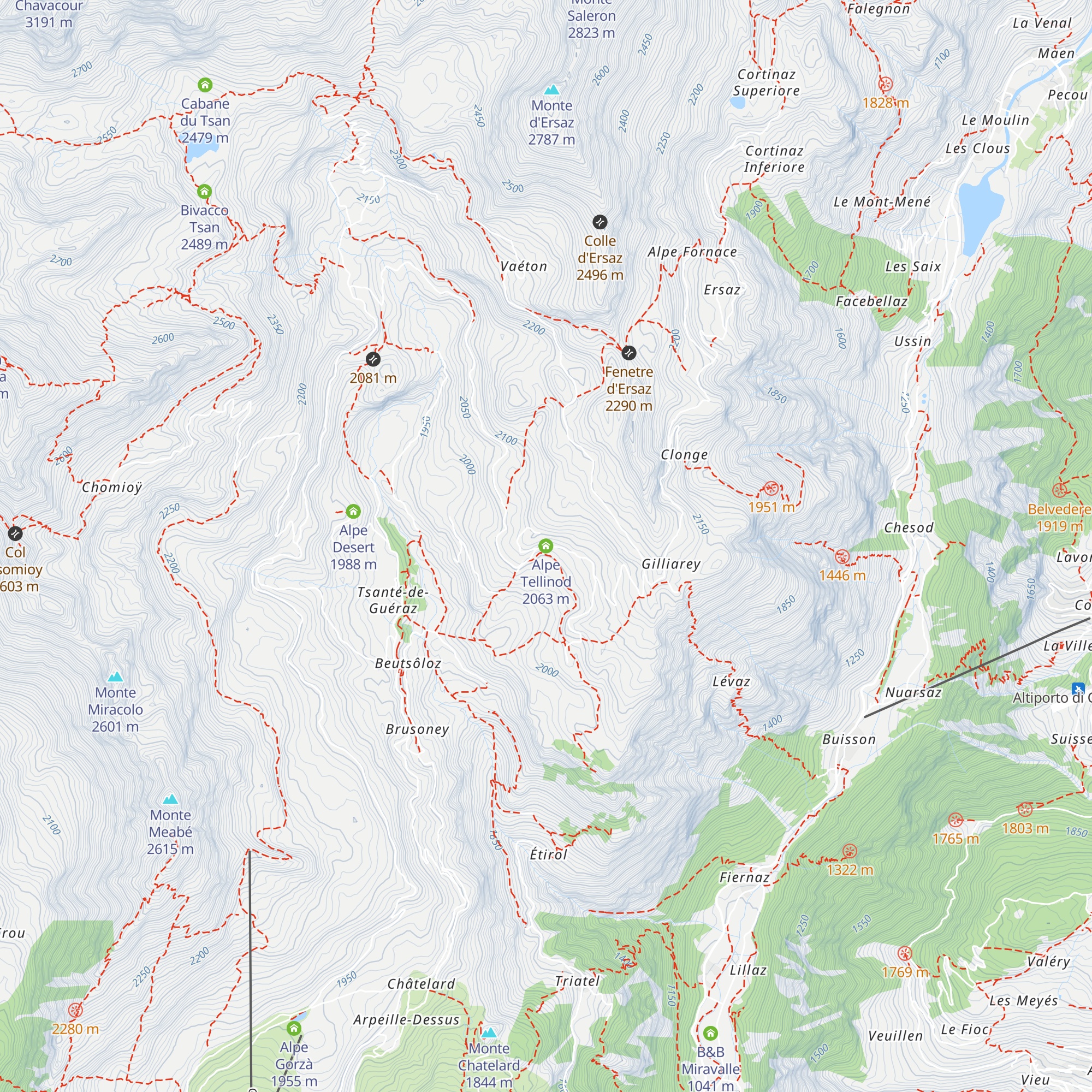 Alpe Tellinod map