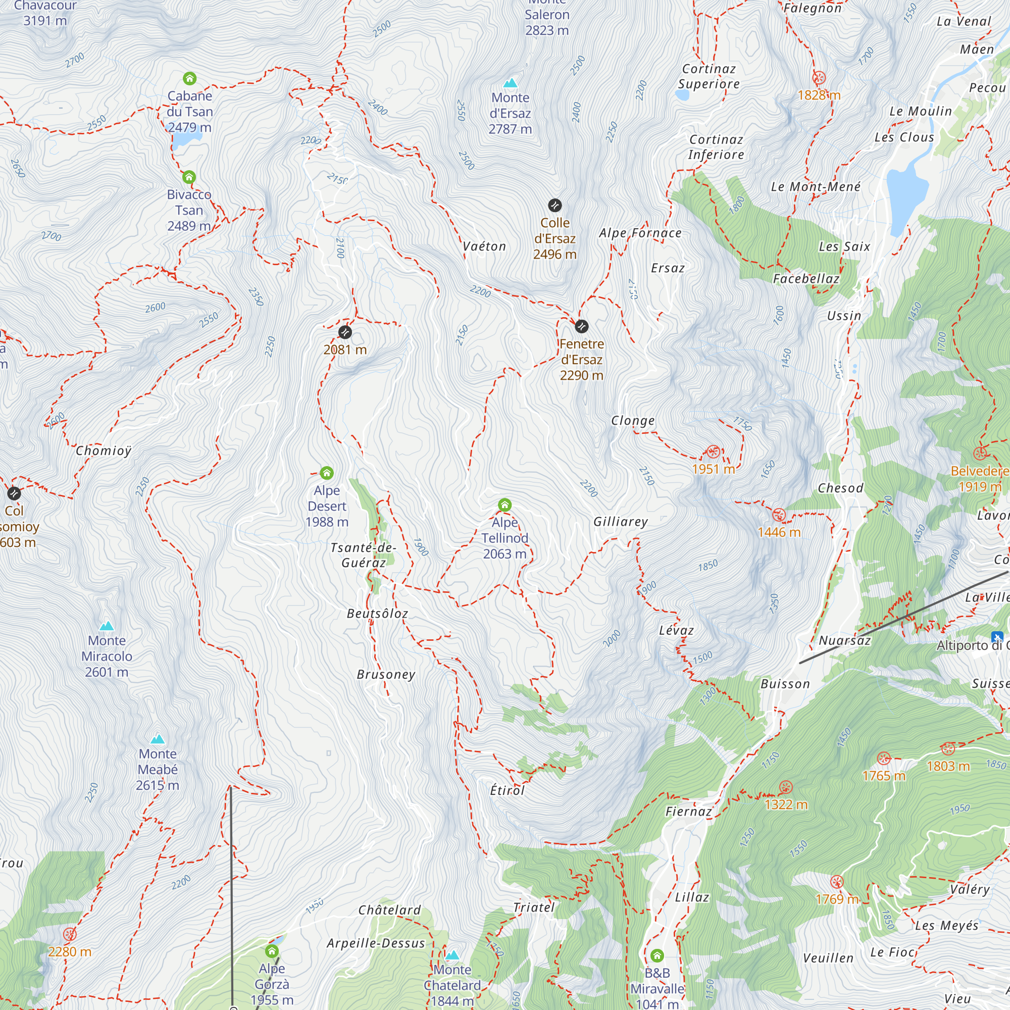 Alpe Tellinod map