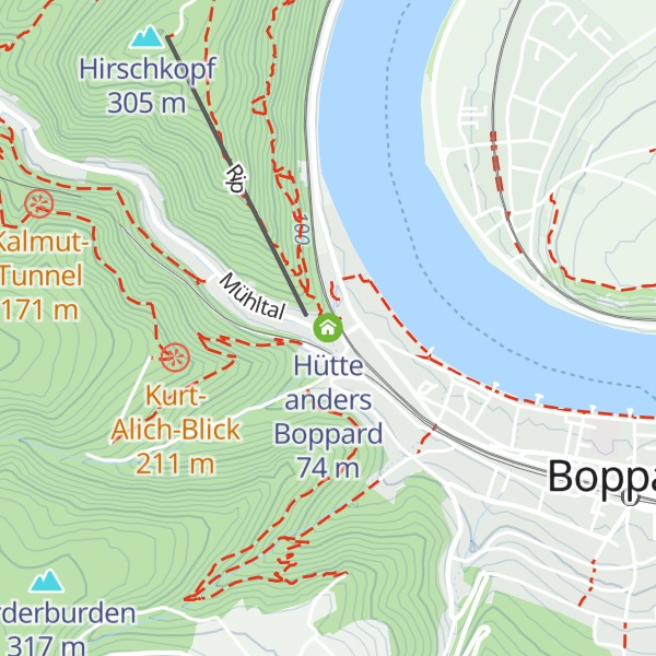 Map of Hütte anders Boppard