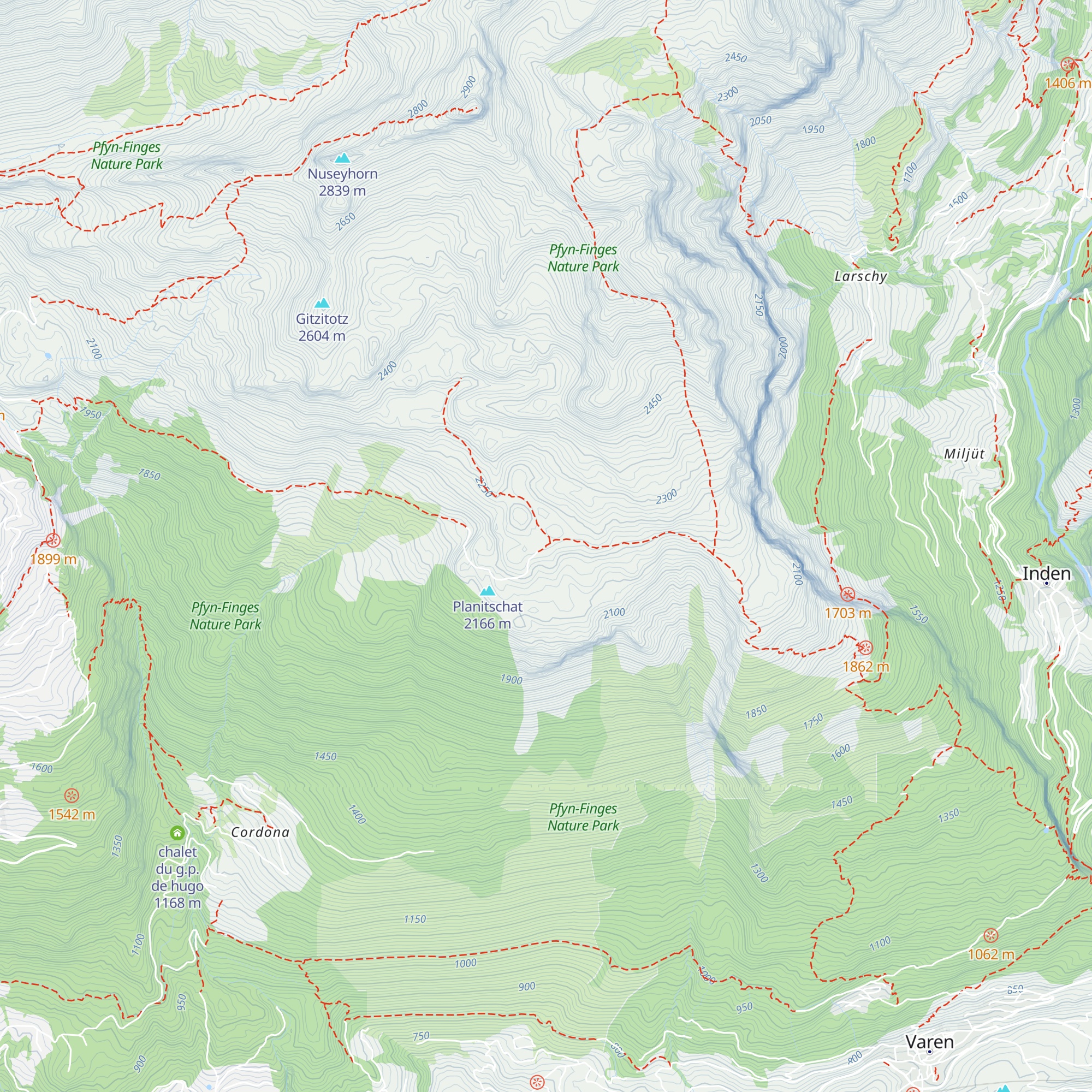Planigrächti;Varneralphütte map