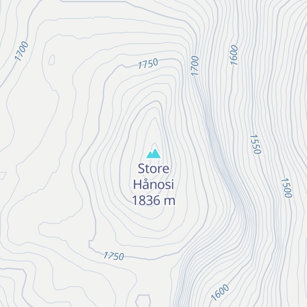 Map of Store Hånosi