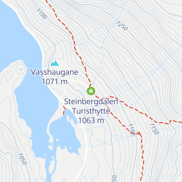 Map of Steinbergdalen Turisthytte