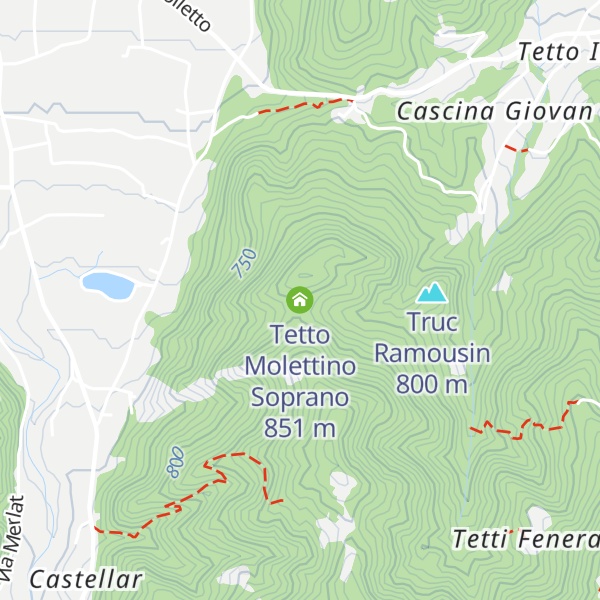 Map of Tetto Molettino Soprano
