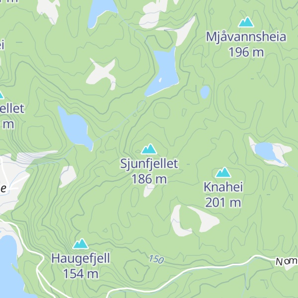 Map of Sjunfjellet